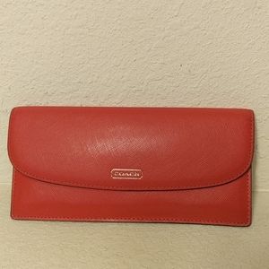 COACH Darcy Fire Red Envelope Wallet